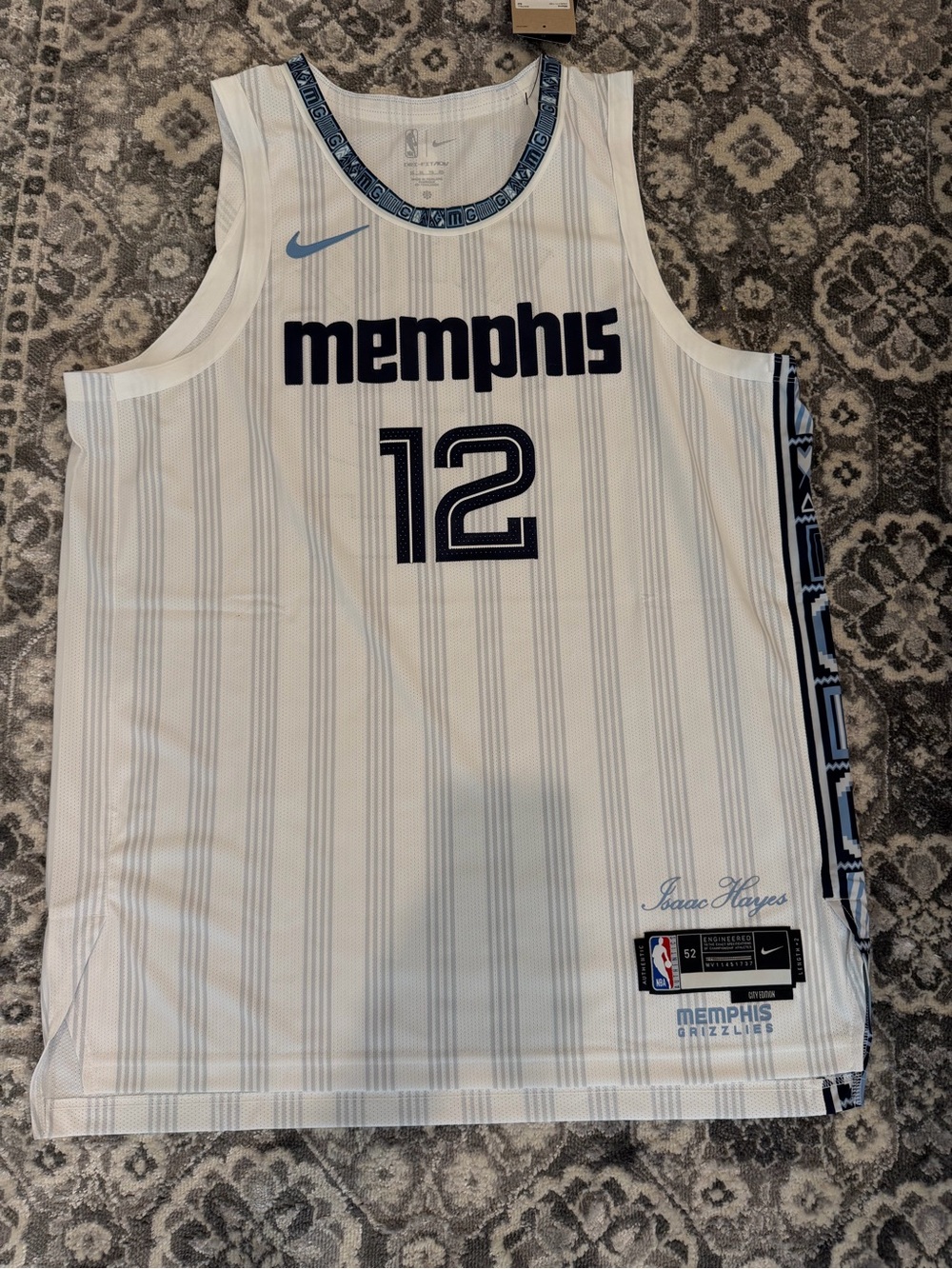 Ja Morant Grizzlies Nike Authentic City Jersey White Size 52